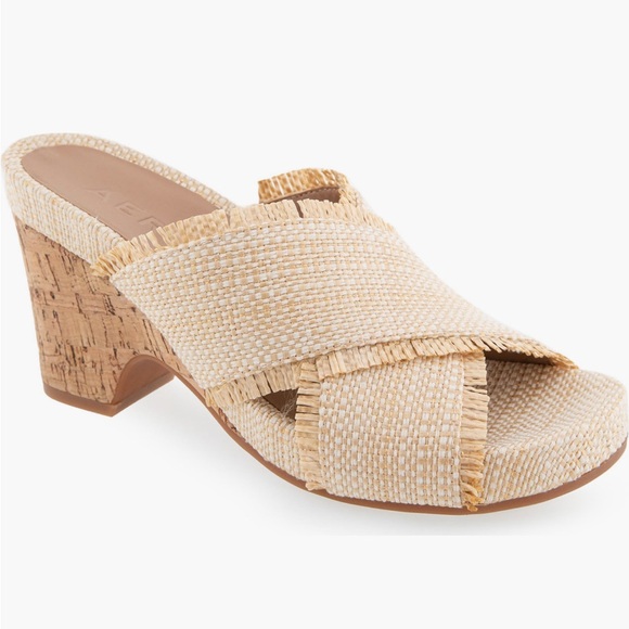 AEROSOLES Madonna Woven Heel Sandal, Size 10, NWT - Picture 1 of 10